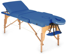 MT 500 massagebord 210 cm 200 kg vikbart finskum väska blå