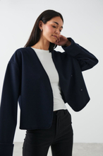 Gina Tricot - Blanket stitch jacket - Jakker - Blue - XL - Female