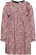 Dress Small Flower Dresses & Skirts Dresses Casual Dresses Long-sleeved Casual Dresses Pink Creamie