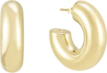 Lola Chunky Hoop Earring Accessories Jewellery Earrings Hoops Gull Bud To Rose*Betinget Tilbud