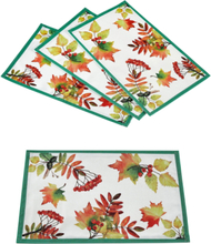 Bordstabletter med bladmönster (4-pack)