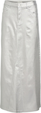 Objsunny Harlow Long Skirt E Div Lang Nederdel Silver Object