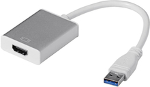 USB 3.0 til HDMI adapter. Silver.