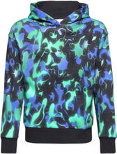 Sweatshirt Hood Aop Plastic Tops Sweatshirts & Hoodies Hoodies Multi/patterned Lindex