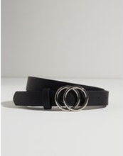 Only - Belter & Bånd - Black Black/ Shiny Silver Buckle - Onlrasmi Faux Leather Jeans Belt No - Belter & Bånd