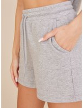 Pieces - Mjukisshorts - Light Grey Melange - Pcchilli Summer Hw Shorts Noos Bc - Shorts