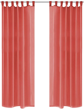 vidaXL Voilegardiner 2 stk 140x175 cm rød