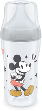 NUK Perfect Match Mickey sutteflaske Mouse med temperatur Control 260 ml fra 3 måneder i grå
