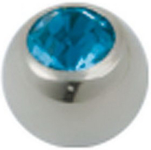 Strl 4 mm kule til 1.6 mm stang - Treasure Stone - Turquoise (Titankule)