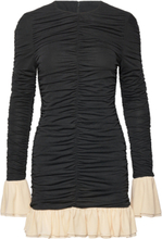 Mini Ruched Ls Dress Designers Short Dress Black ROTATE Birger Christensen