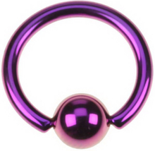 Purple Ball Closure Ring - 1,6 x 10 mm