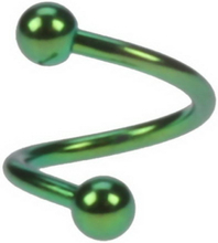 Twister - 1,2 x 8 mm Grön Ögonbrynspiercing