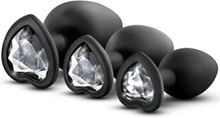 Luxe Bling Plugs Training Kit White Gems Analplug pakke