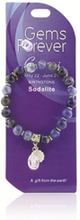Fashion armband, nr. 35 Sodaliet - Tweelingen - blauw