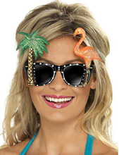 Wayfarer glasögon med Hawaiimotiv - festbrillor