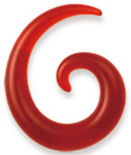Curl Expander Akryl - Röd Örpiercing