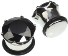 Bright Black Diamond Piercing Plugg - Strl 2,5 mm