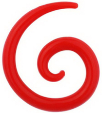 Curl Expander - Rød Silikon Ørepiercing