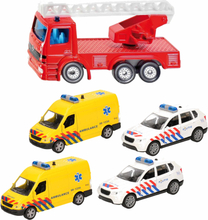 112 diensten wagens uitgebreide speelgoed set 5-delig die-cast