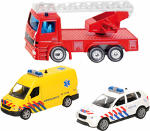 112 diensten wagens uitgebreide speelgoed set 3-delig die-cast