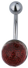 Shadow Stone Belly Piercing - Red