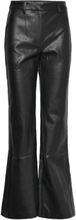Halifax Pu Flare Pant Bottoms Trousers Leather Leggings-Bukser Black Bardot