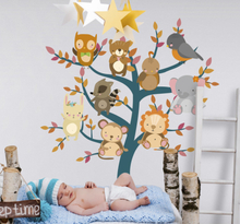 Kinderkamer muursticker boom met dieren