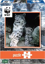 WWF Snöleoparder Pussel 100 Bitar