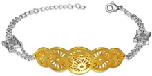 Silverfärgat Armband med Guldfärgad Smyckedel