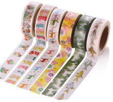 Creative Christmas Tree Santa Claus Tape Decorative Adhesive Washi Tape Masking Sticker DIY Tools