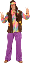 Rainbow Hippie Dude - Kostyme - Strl M