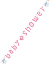 Banderoll 160 cm - Babyshower Pink Elephant