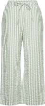 Trousers Pyjama Seersucker Pyjamasbukser Hyggebukser Green Lindex