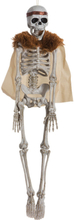 Hängande Viking-Skelett Dekoration med Pannband och Kappa 40 cm