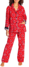 PJ Salvage Boots And Bonfires Pyjama Rot Baumwolle Small Damen