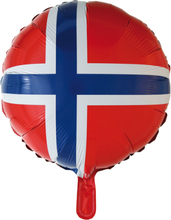 Folieballong med Motiv av Norges Flagga 46 cm