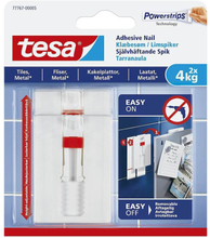 Tesa Justerbar limspiker for kakkel og metall 4 kg 2-pk.