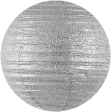 Silverfärgad Papperslykta med Glitter 25 cm