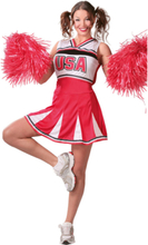 Amerikansk Cheerleader Damekostyme - Strl M