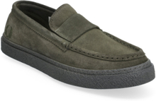 Dawson Loafer Suede Loafers Flade Sko Green Fred Perry