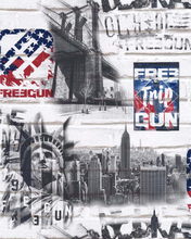 Tapet Les Aventures 21 Papper Retro City Usa Free Gun SCE - Lutèce