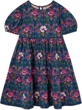 Navy Monsoon Kids Pansy Print Ss Jerse Kids Girl Daywear Dresses
