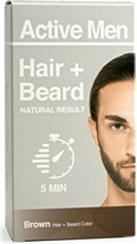 Active Men Hair + Beard Color 1 set Brown