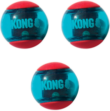Hundleksak Squeezz Action Red Small 3-p Kong 5 cm
