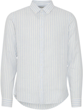 Cfanton Ls Bd Striped Linen Mix Shi Tops Shirts Linen Shirts Blue Casual Friday