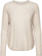 Curved Sweater Loose Tension Tops Knitwear Jumpers Beige Davida Cashmere