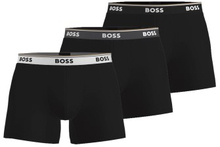 BOSS 3P Power Boxer Brief Sort bomuld Small Herre