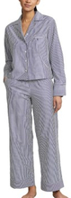 Polo Ralph Lauren Long Sleeve Pyjamas Set Marine Stribet bomuld Small Dame