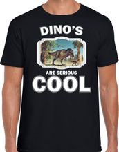 T-shirt dinosaurs are serious cool zwart heren - dinosaurussen/ t-rex dinosaurus shirt