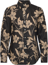 Floral Linen Shirt Designers Shirts Long-sleeved Black Lauren Ralph Lauren